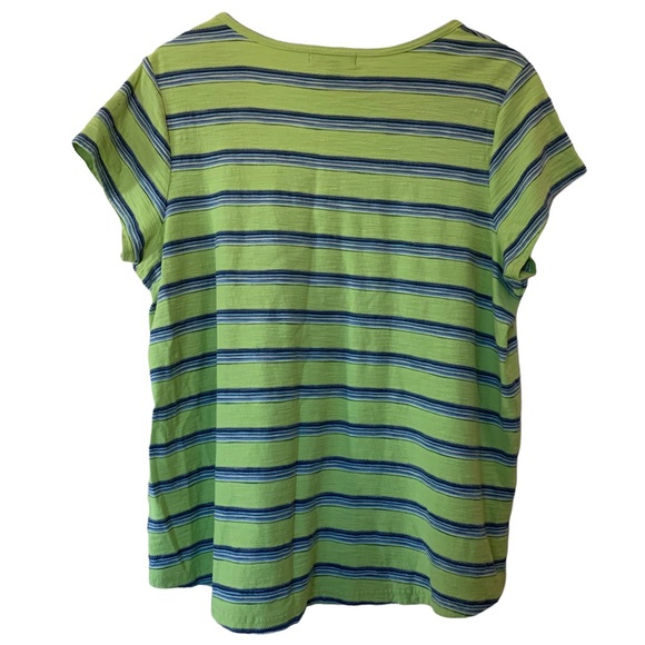 Chaps Green V-Neck T-Shirt * 1X - Picture 3 of 8